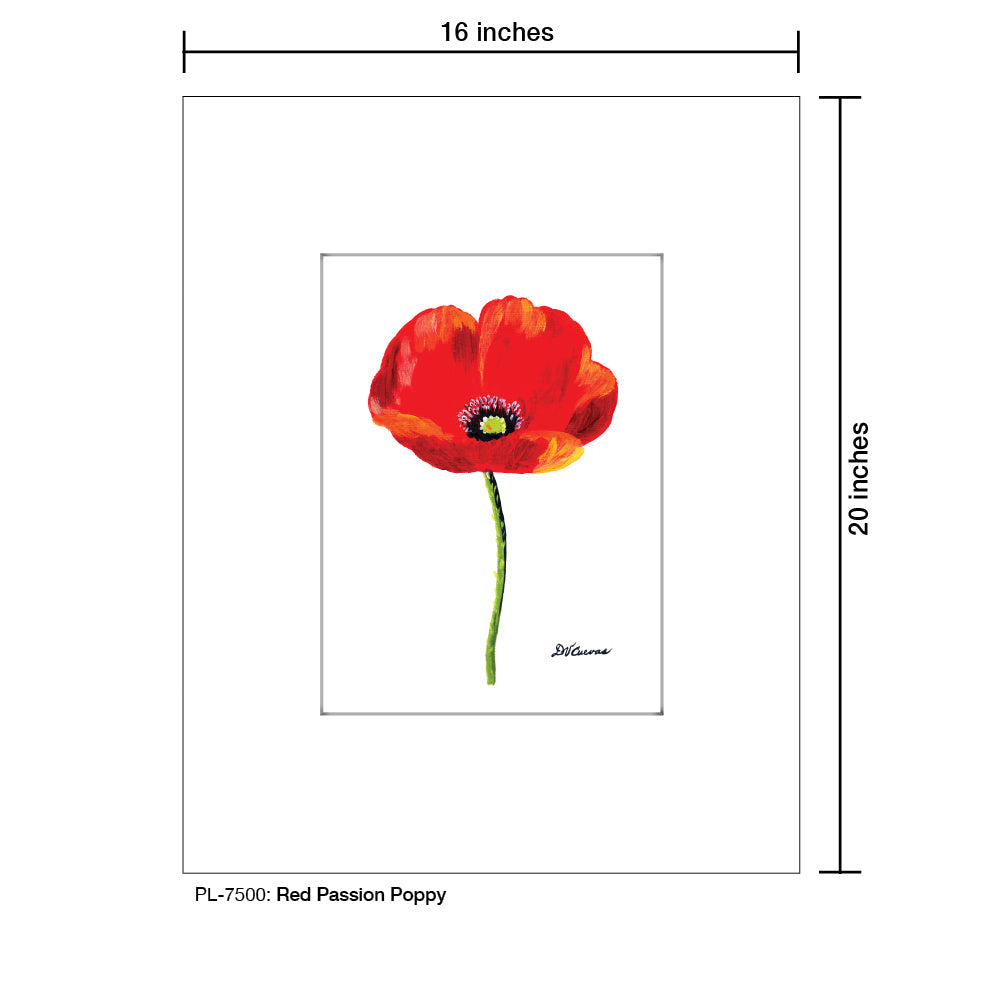 Red Passion Poppy, Print (#7500A)