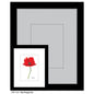 Red Poppy Fan, Print (#7501A)