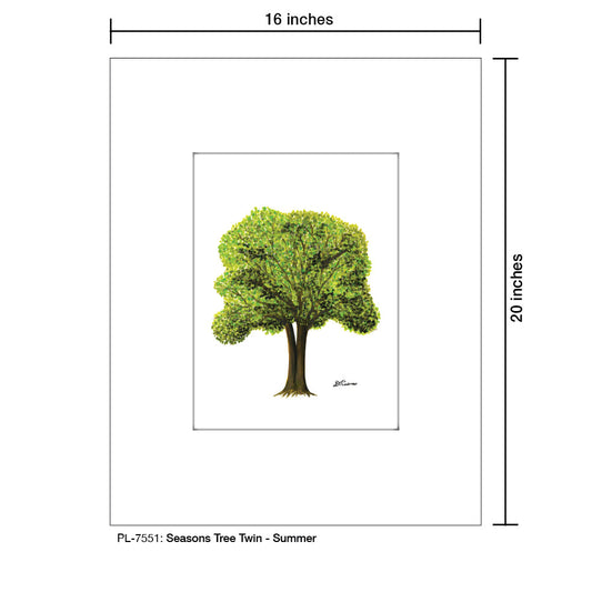 Seasons Tree Twin, Print (#7551B)