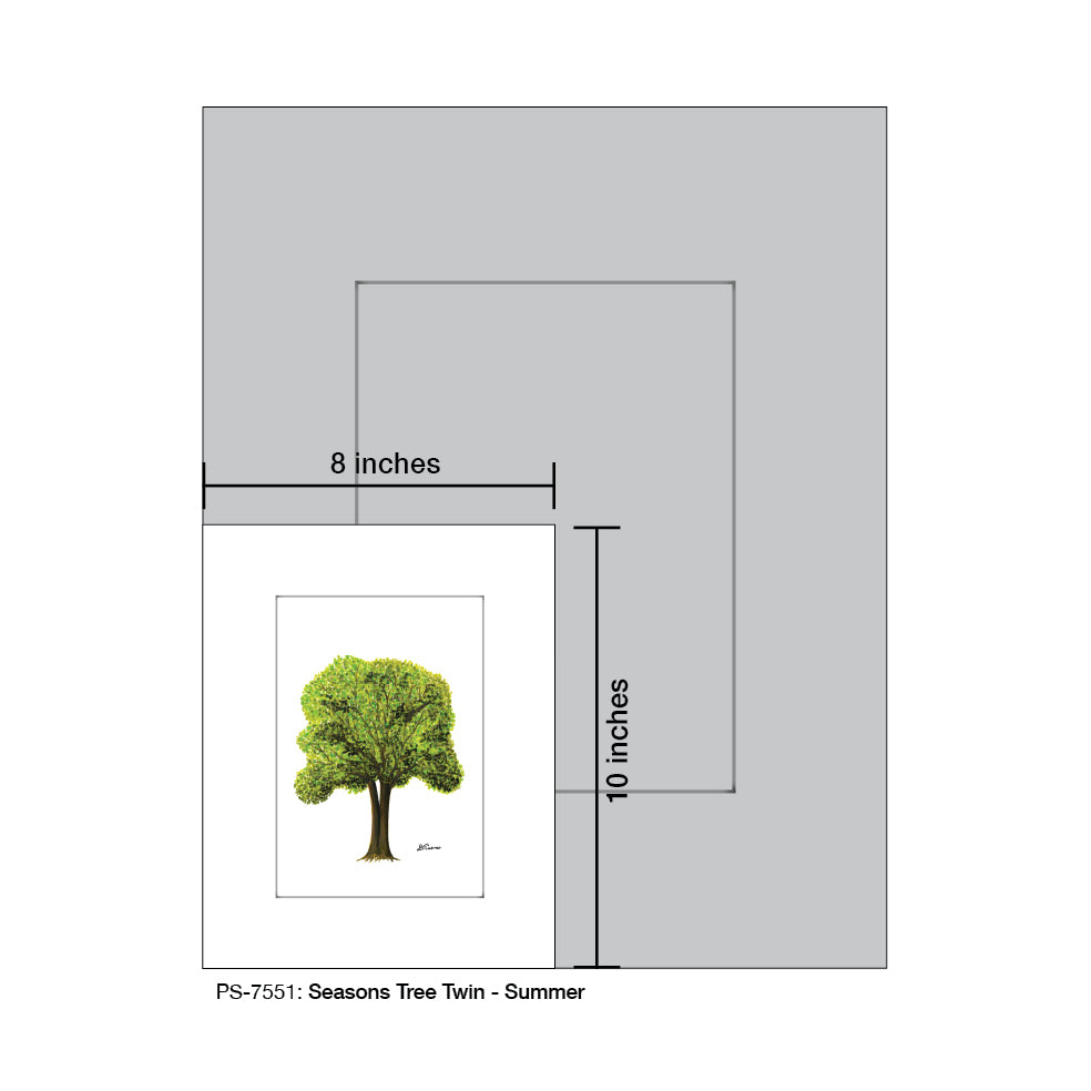 Seasons Tree Twin, Print (#7551B)