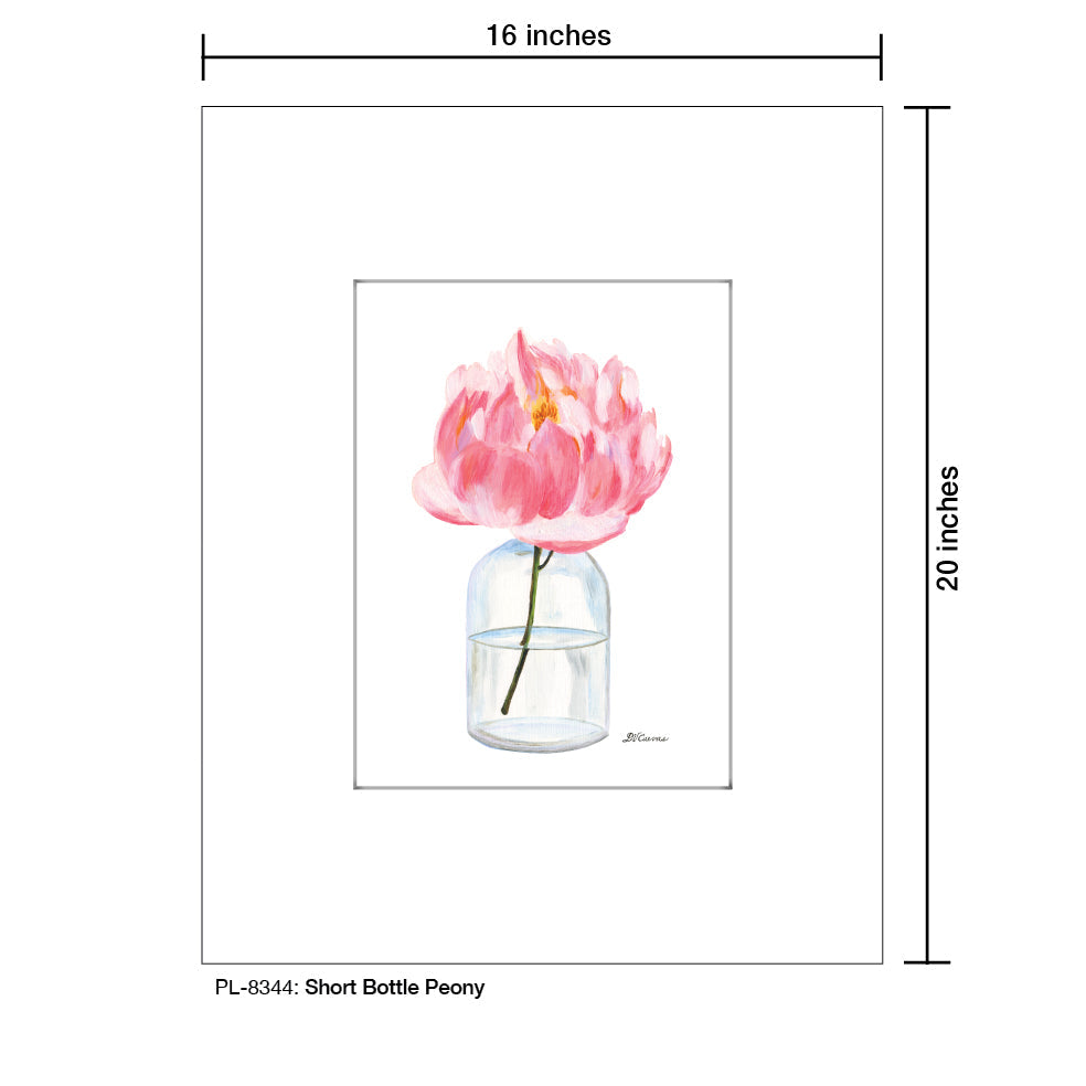 Short Bottle Peony, Print (#8344A)