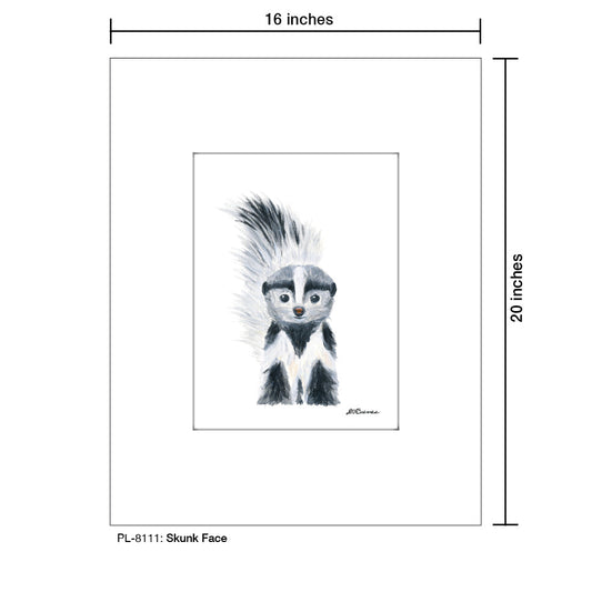 Skunk Face, Print (#8111G)