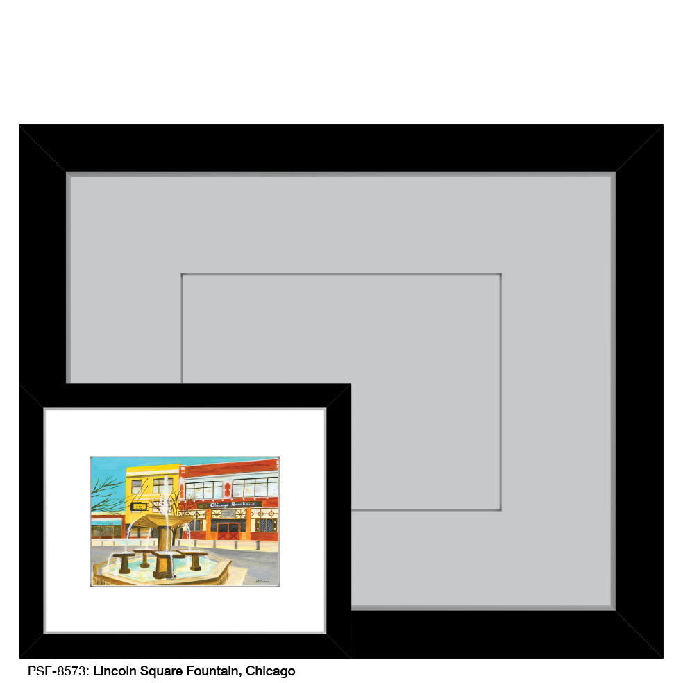 Lincoln Square Fountain, Chicago, Print (#8573A)