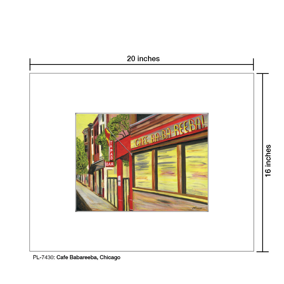 Cafe Ba Ba Reeba, Chicago, Print (#7430A)