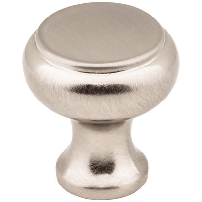 1-3/16" Diameter Satin Nickel Button Westbury Cabinet Knob