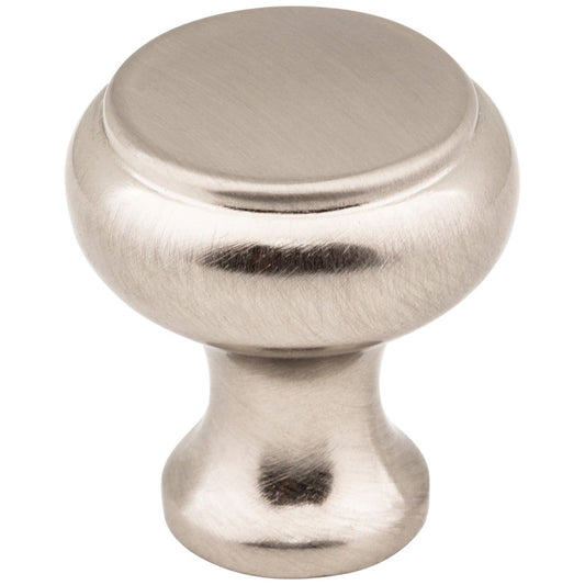 1-3/16" Diameter Satin Nickel Button Westbury Cabinet Knob