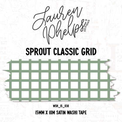 Sprout Classic Grid 15mm washi
