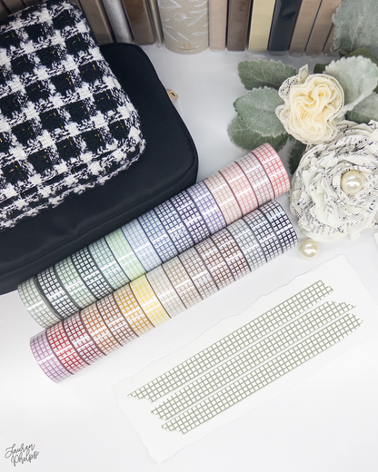 Sage Classic Grid 15mm washi