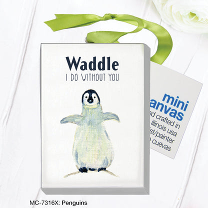 Penguins, Mini Canvas (MC-7316X)