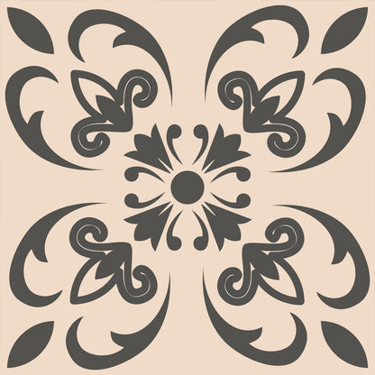 4" X 4" Charcoal Orchid Peel And Stick Removable Tiles