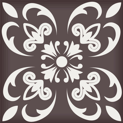 7" X 7" Light Brown And White Mosaic Peel And Stick Removable Tiles