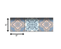 4" X 4" Baby Blue And Peach Mosaic Peel And Stick Removable Tiles