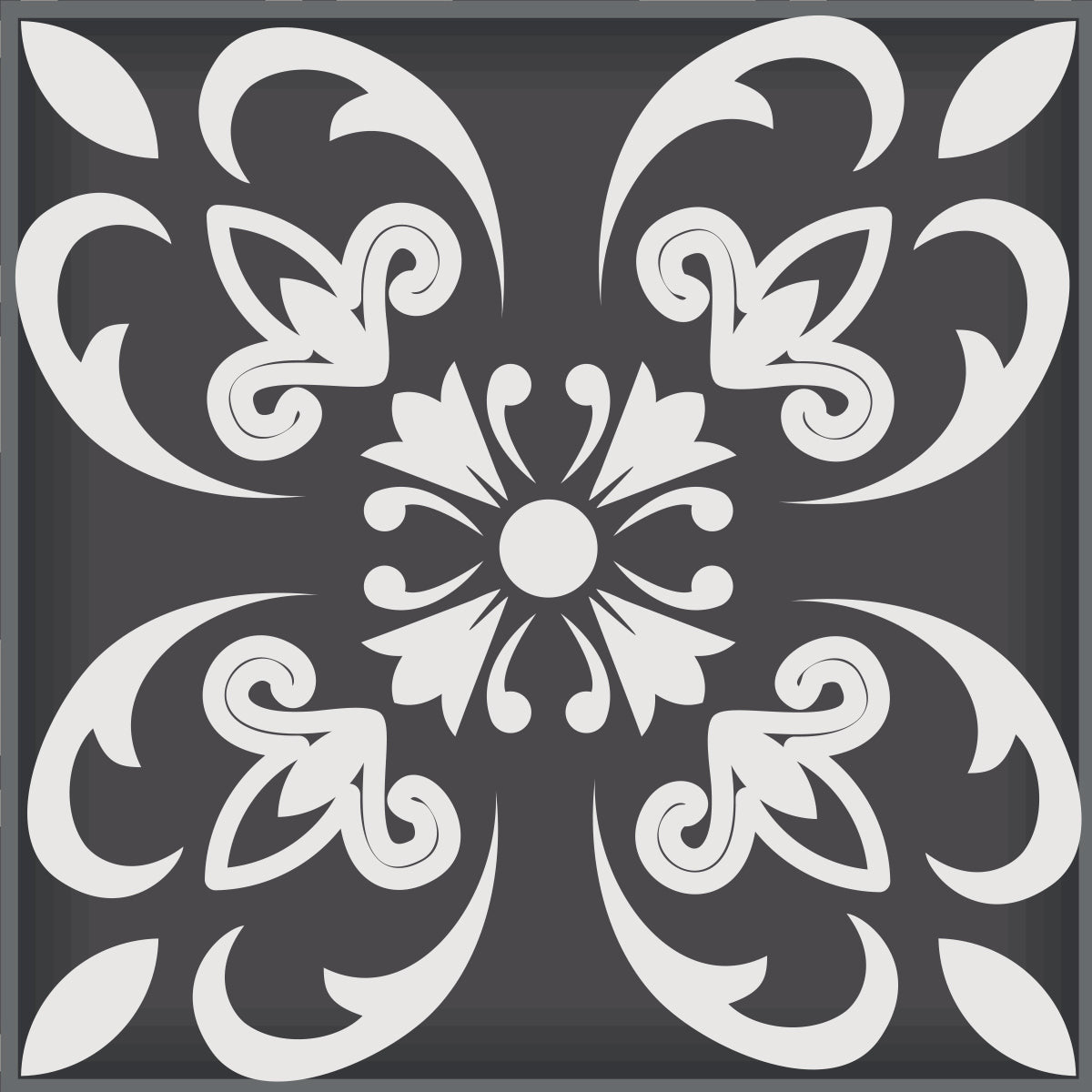 6" X 6" Shades Of Black Mosaic Peel And Stick Removable Tiles