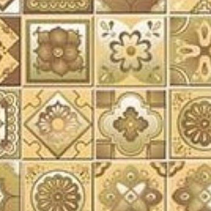 4" X 4" Vintage Beige And White Peel And Stick Removable Tiles