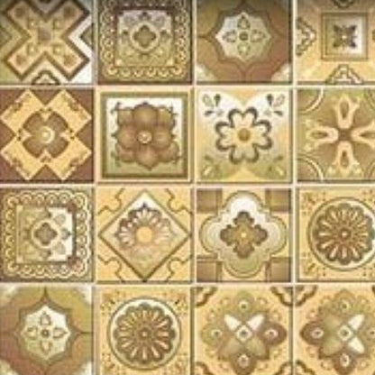 4" X 4" Vintage Beige And White Peel And Stick Removable Tiles