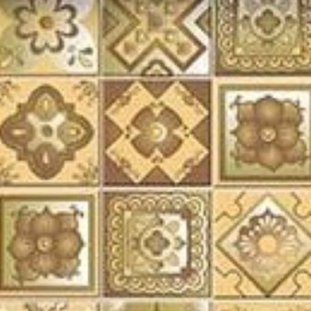 4" X 4" Vintage Beige And White Peel And Stick Removable Tiles