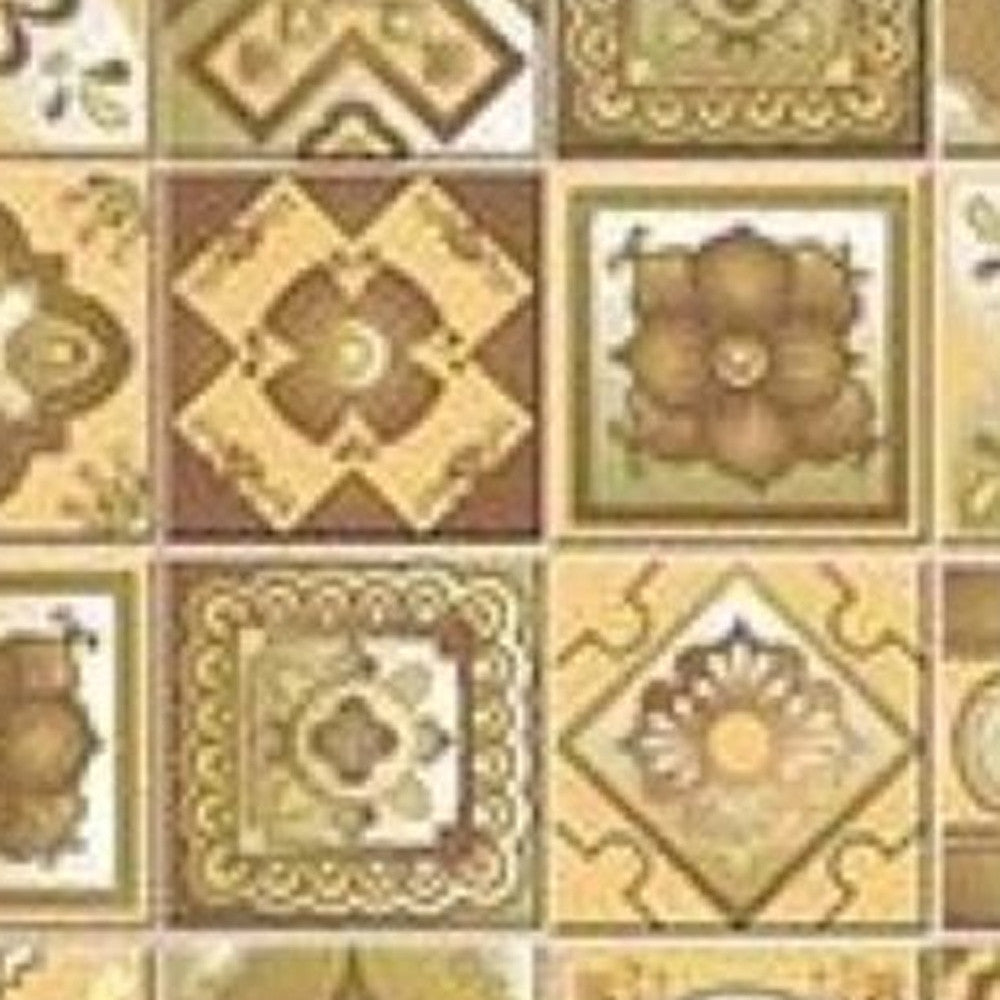 4" X 4" Vintage Beige And White Peel And Stick Removable Tiles