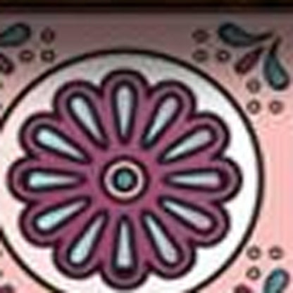 4" X 4" Vintage Turq Blush And Mauve Peel And Stick Removable Tiles