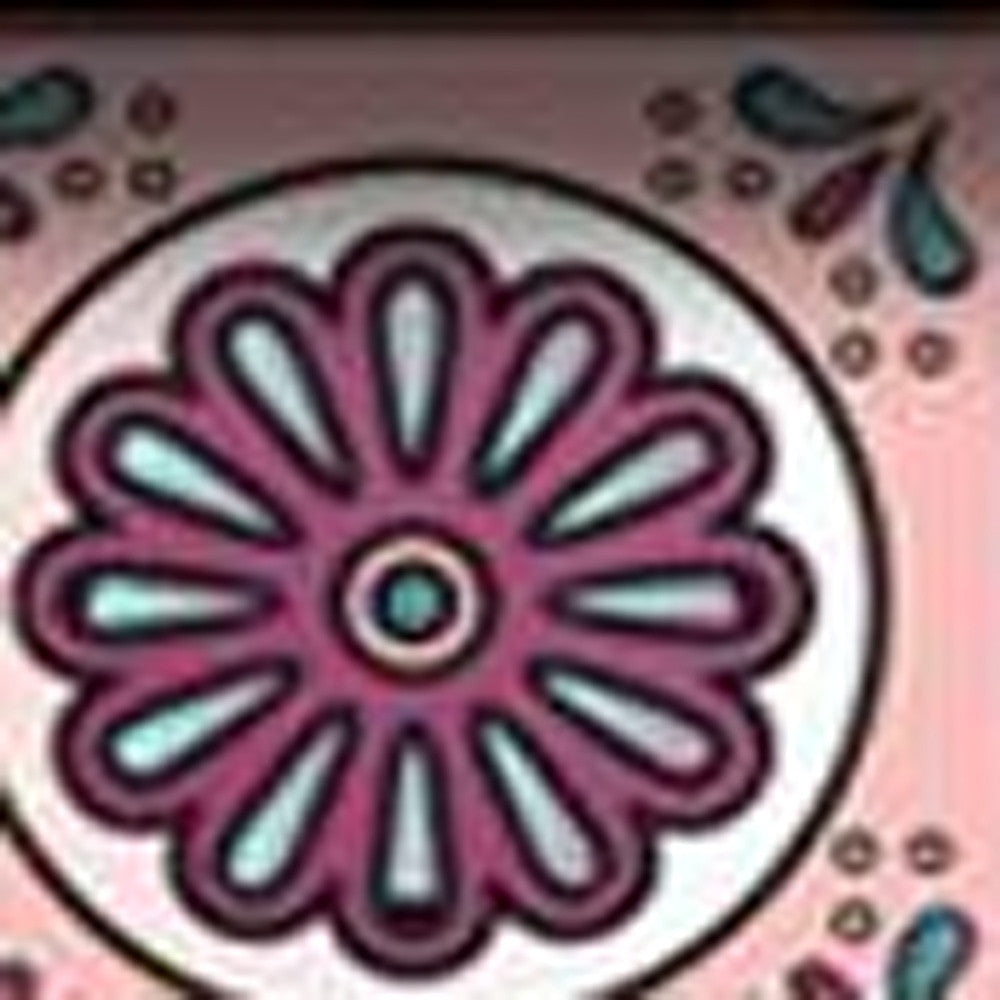4" X 4" Vintage Turq Blush And Mauve Peel And Stick Removable Tiles