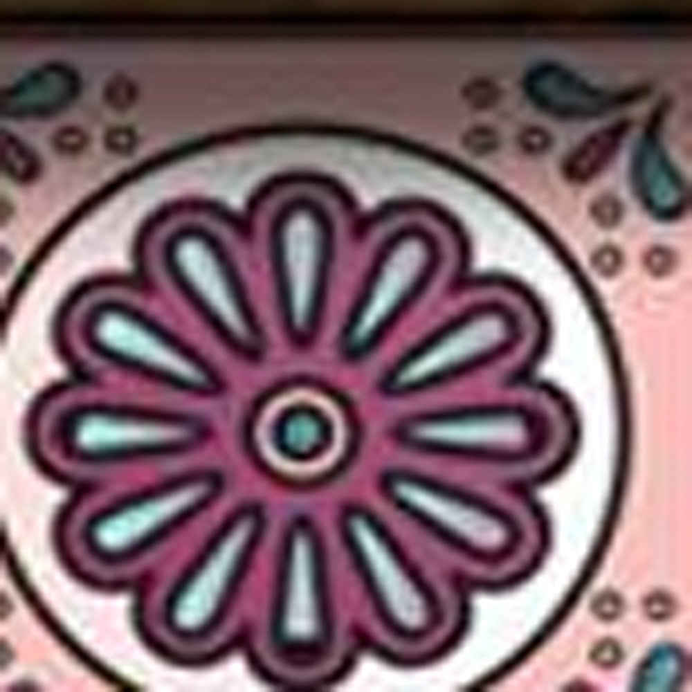 4" X 4" Vintage Turq Blush And Mauve Peel And Stick Removable Tiles