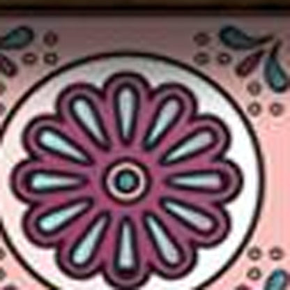 4" X 4" Vintage Turq Blush And Mauve Peel And Stick Removable Tiles