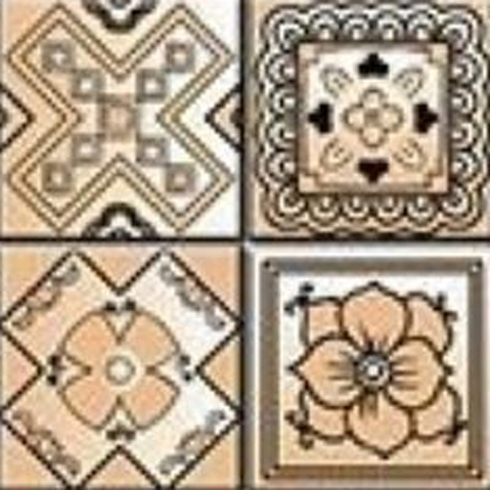 4" X 4" Shades Of Taupe Mosaic Peel And Stick Removable Tiles
