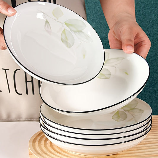 Chic Floral Ceramic Plate  Durable Elegant AllSeason Dinnerware