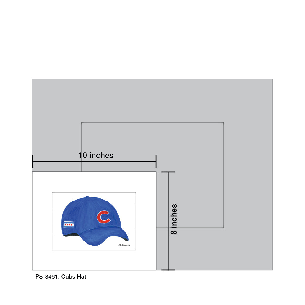 Cubs Hat, Print (#8461H)