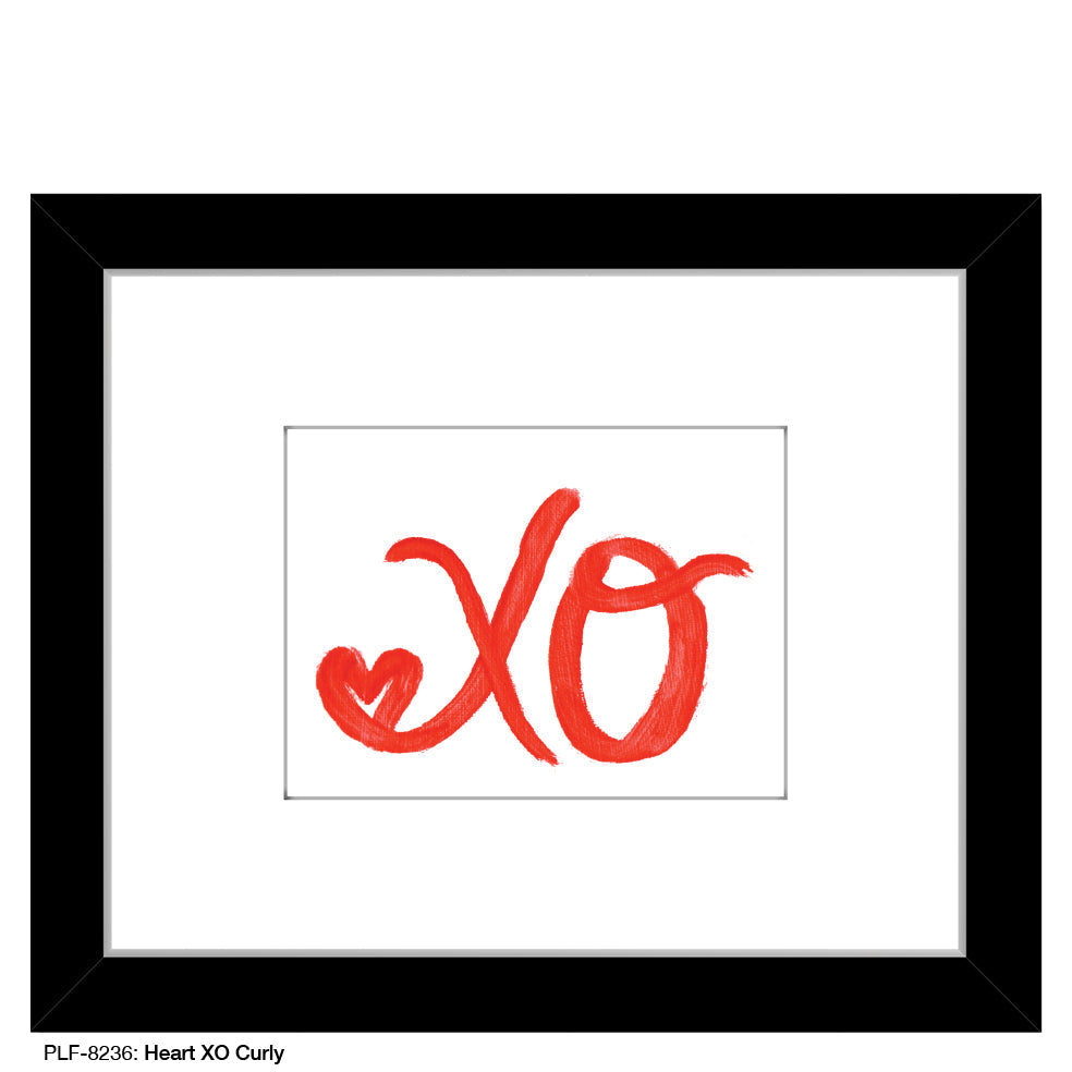 Heart XO Curly, Print (#8236A)