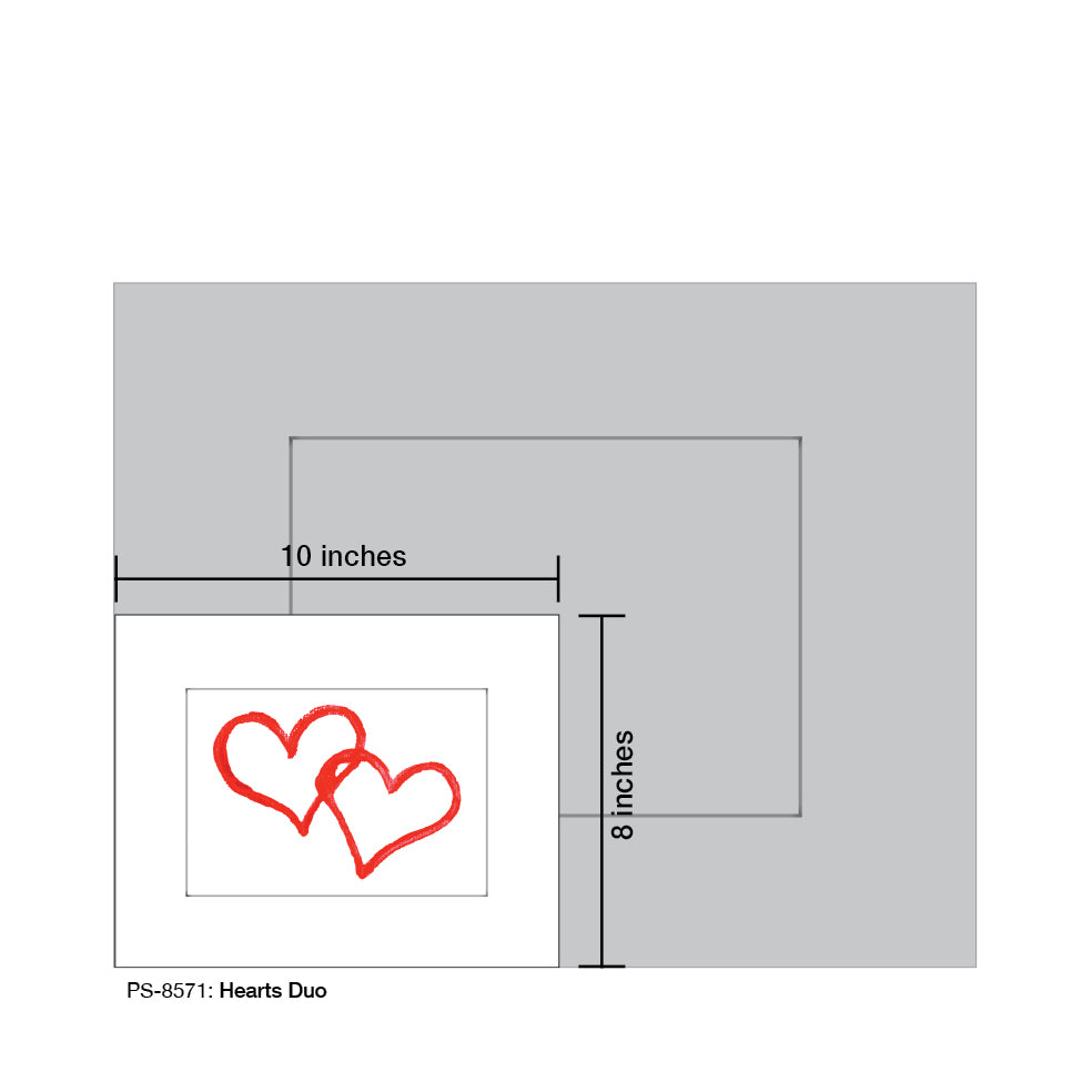 Hearts Duo, Print (#8571A)
