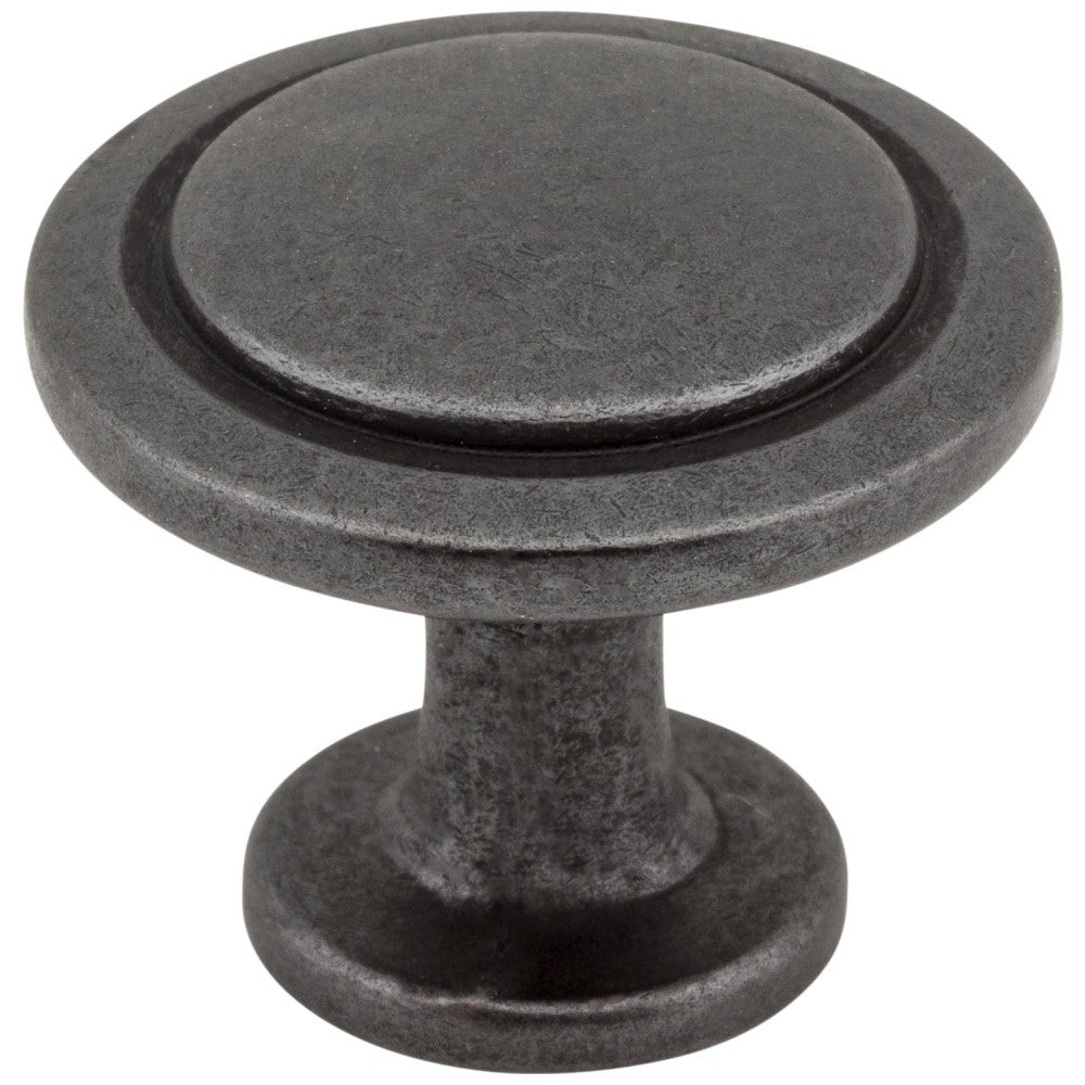 1-1/4" Diameter Satin Nickel Round Button Gatsby Cabinet Knob