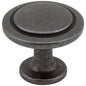 1-1/4" Diameter Satin Nickel Round Button Gatsby Cabinet Knob