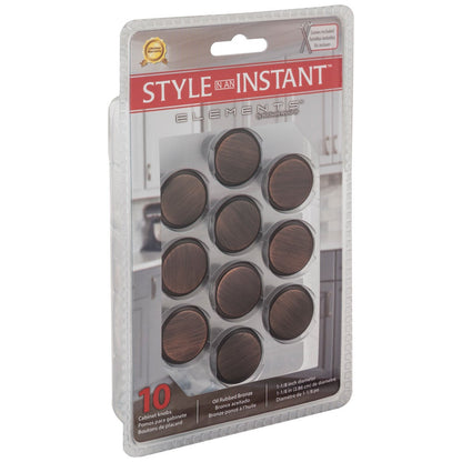 1-3/16" Diameter Satin Nickel Round Kenner Retail Packaged Cabinet Knob