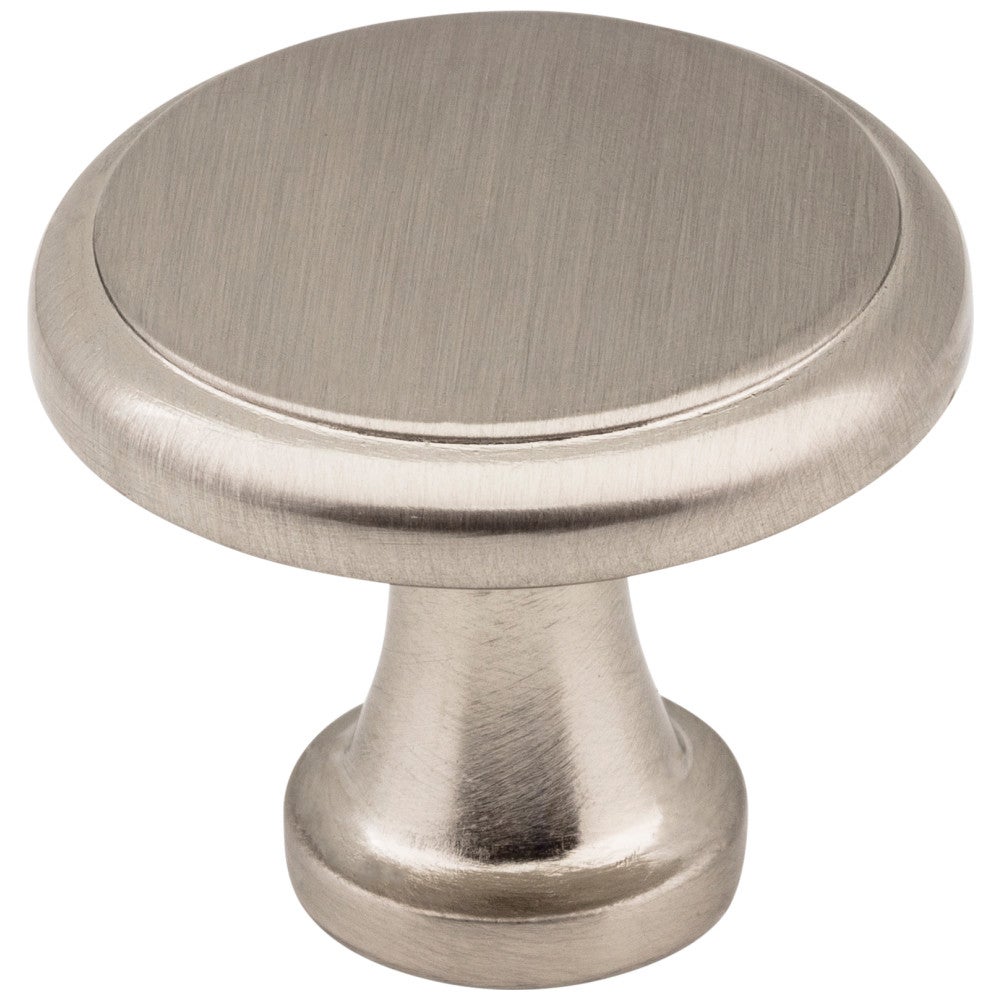 1-3/16" Diameter Satin Nickel Round Kenner Retail Packaged Cabinet Knob