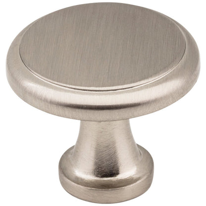 1-3/16" Diameter Satin Nickel Round Kenner Retail Packaged Cabinet Knob