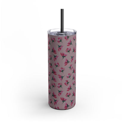 Customizable: Floral Pattern Tumbler, Personalized Gift for Coffee Lovers, Travel Mug for Women, Insulated Drinkware, Trendy Water Bottle