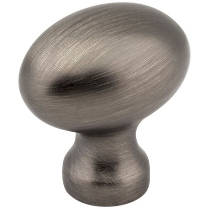1-3/16" Overall Length Satin Nickel Football Bordeaux Cabinet Knob