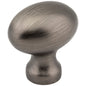 1-3/16" Overall Length Satin Nickel Football Bordeaux Cabinet Knob