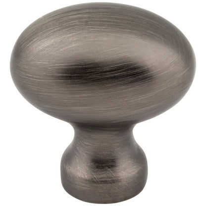 1-3/16" Overall Length Satin Nickel Football Bordeaux Cabinet Knob