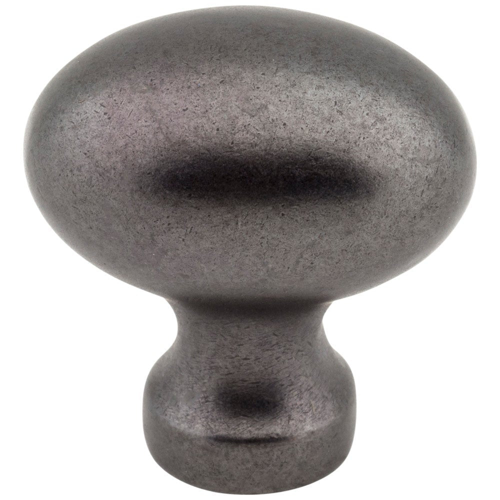 1-3/16" Overall Length Satin Nickel Football Bordeaux Cabinet Knob