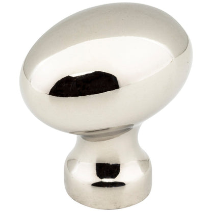 1-3/16" Overall Length Satin Nickel Football Bordeaux Cabinet Knob