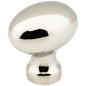 1-3/16" Overall Length Satin Nickel Football Bordeaux Cabinet Knob