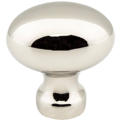 1-3/16" Overall Length Satin Nickel Football Bordeaux Cabinet Knob