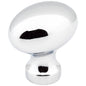 1-3/16" Overall Length Satin Nickel Football Bordeaux Cabinet Knob