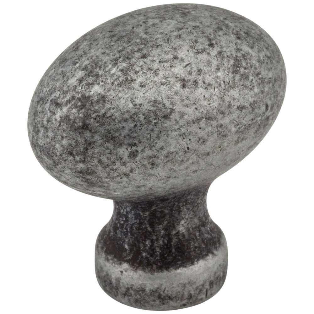 1-3/16" Overall Length Satin Nickel Football Bordeaux Cabinet Knob