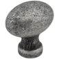 1-3/16" Overall Length Satin Nickel Football Bordeaux Cabinet Knob