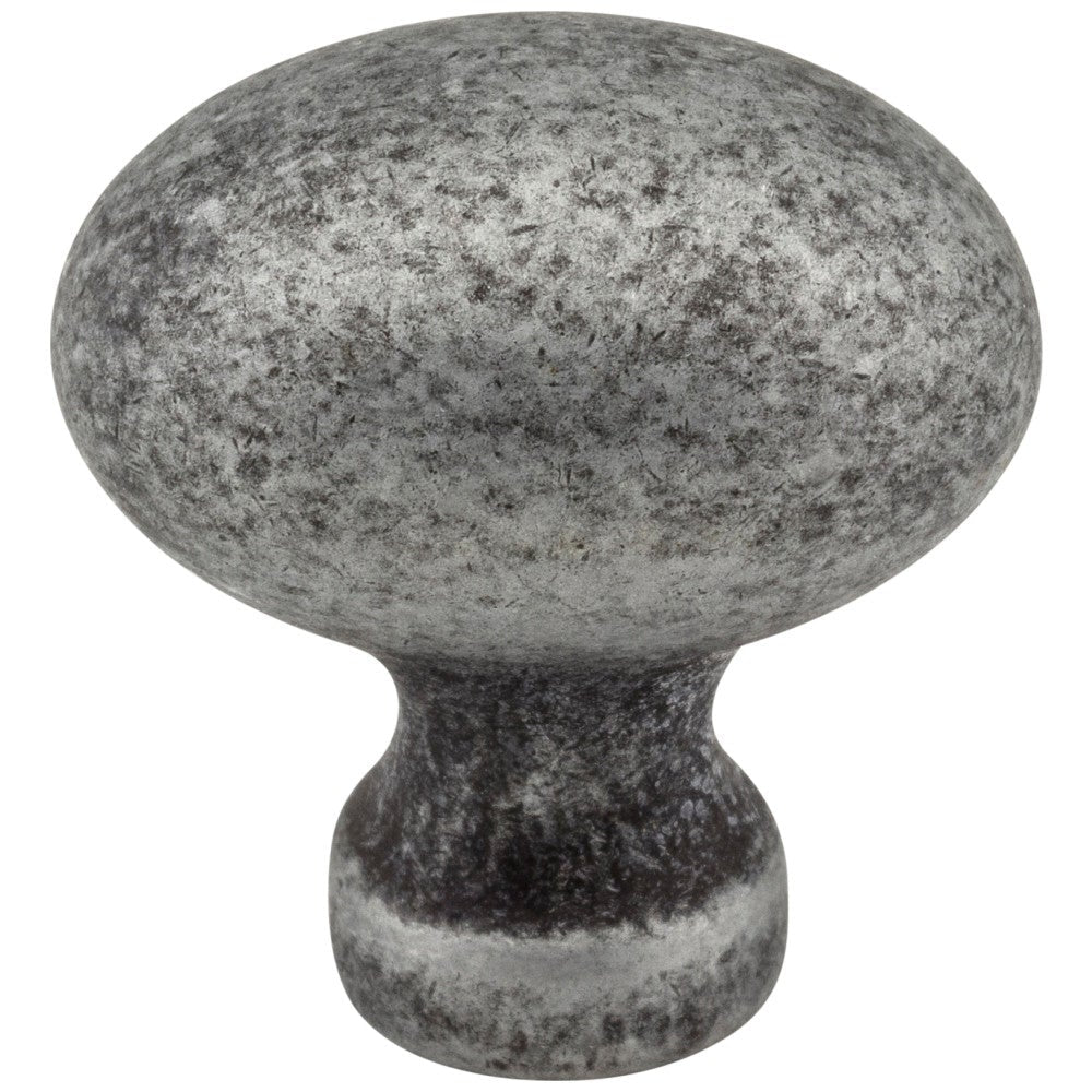 1-3/16" Overall Length Satin Nickel Football Bordeaux Cabinet Knob