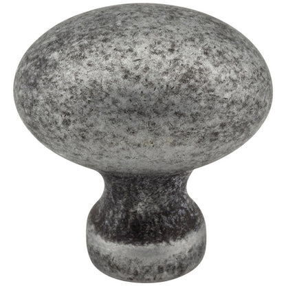 1-3/16" Overall Length Satin Nickel Football Bordeaux Cabinet Knob