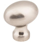 1-3/16" Overall Length Satin Nickel Football Bordeaux Cabinet Knob