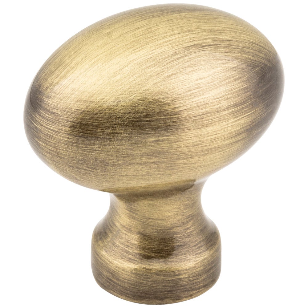 1-3/16" Overall Length Satin Nickel Football Bordeaux Cabinet Knob
